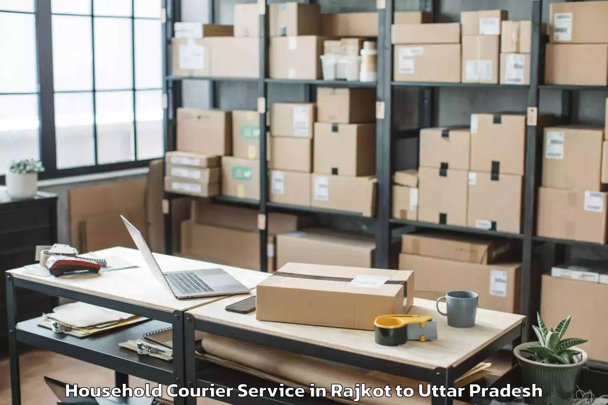 Expert Rajkot to Chhibramau Household Courier